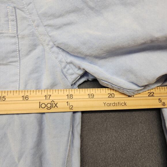 Abercrombie & Fitch Shirt Boys Medium Blue Oxford Button Down Muscle Fit Moose - Picture 4 of 14